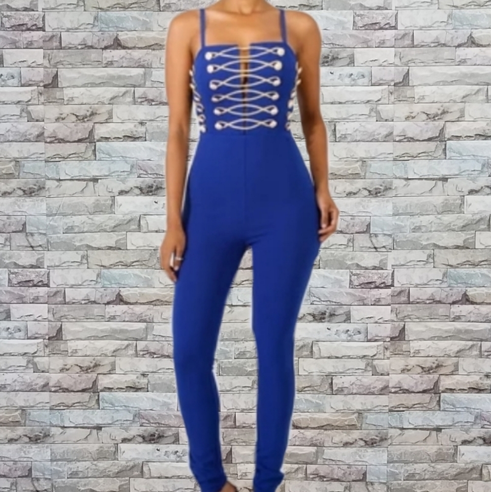 Royal Blue Sailor Jumpsuit